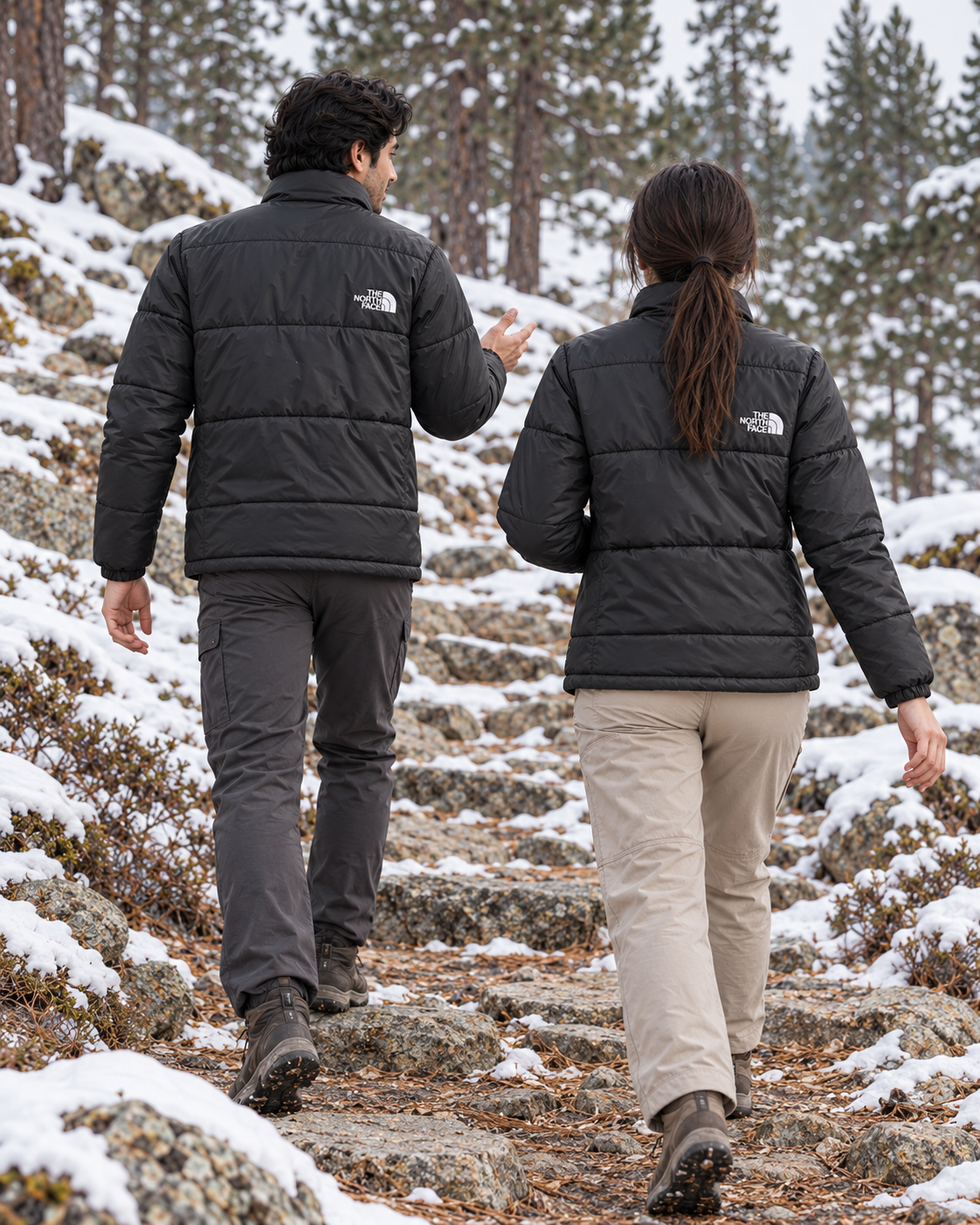 Black Alpine Full-Sleeve Unisex Puffer Jacket