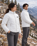 White Summit Full-Sleeve Unisex Puffer Jacket