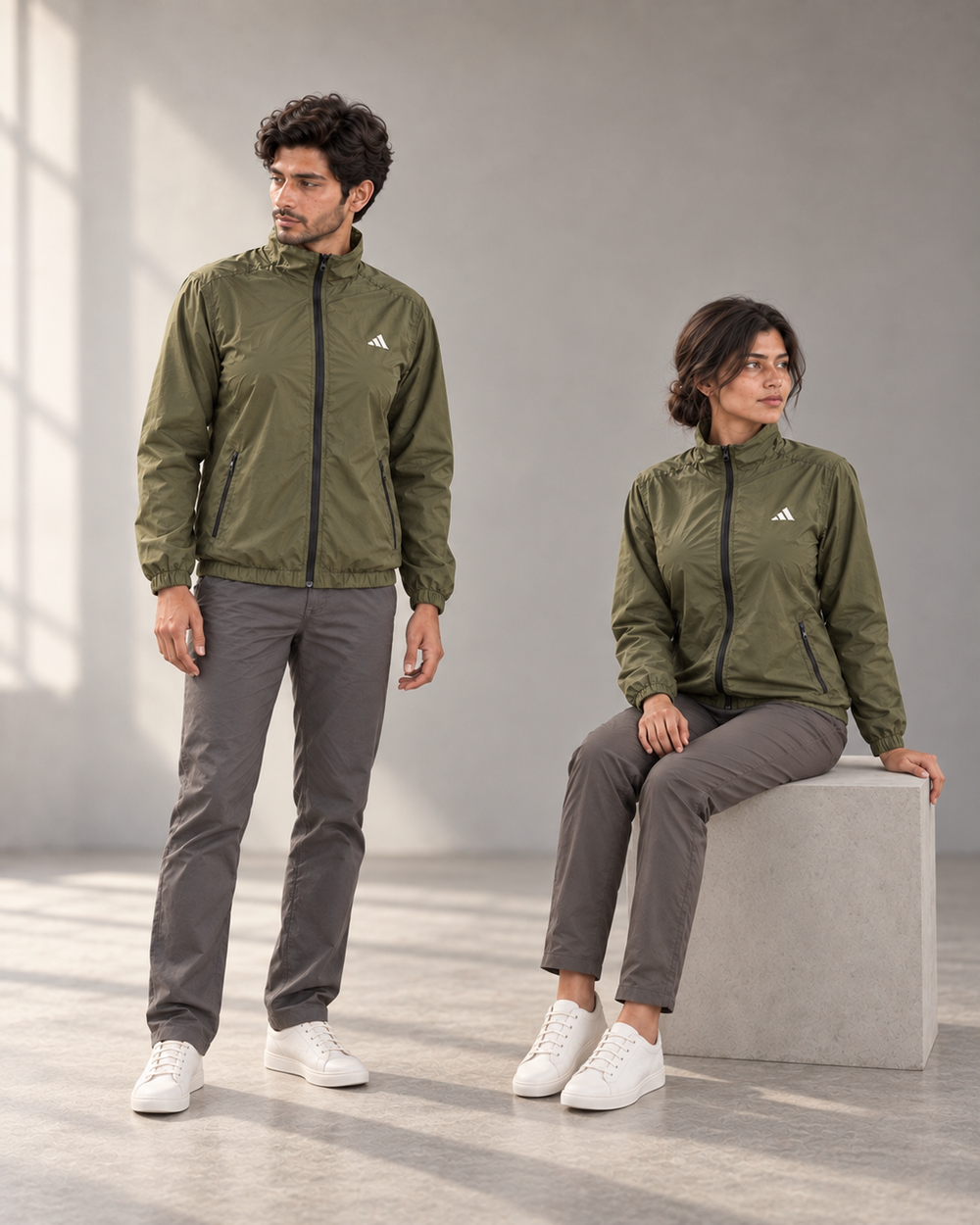 Unisex Windbreaker Jacket | Olive