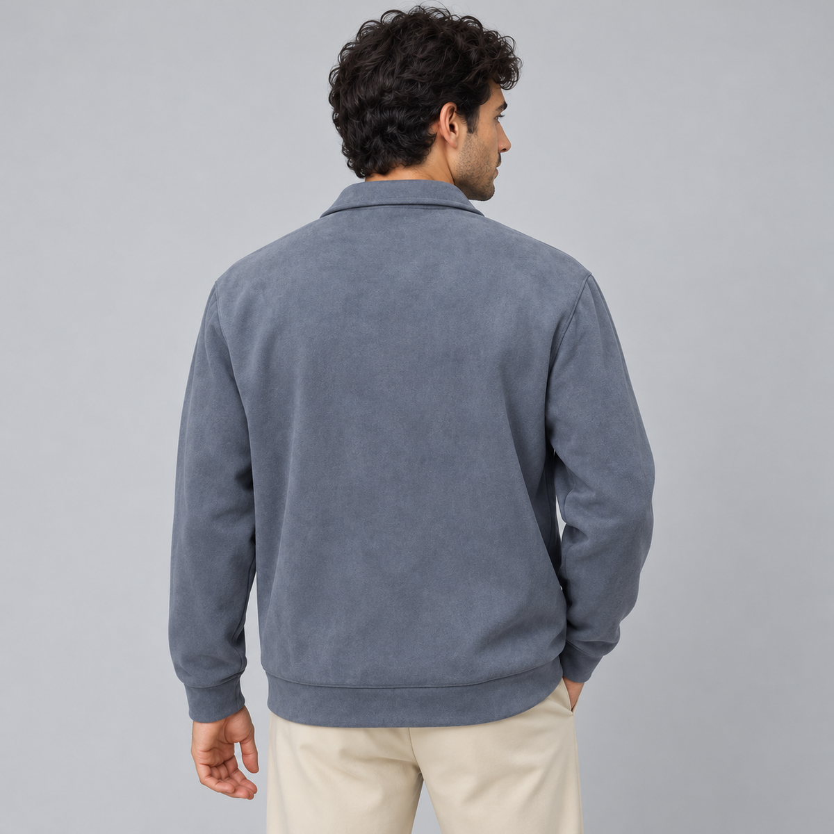 Scuba Suede Jacket | Grey