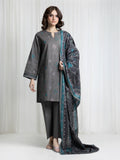 Edenrobe Allure Green Printed Khaddar 3-Piece Suit | EWU6A3-37046-3P