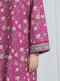 Edenrobe Allure Magenta Printed Khaddar 3-Piece Suit | EWU6A3-37052-3P