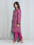 Edenrobe Allure Magenta Printed Khaddar 3-Piece Suit | EWU6A3-37052-3P