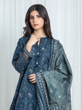 Edenrobe Allure Teal Printed Khaddar 3-Piece Suit | EWU6A3-37061-3P