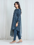 Edenrobe Allure Teal Printed Khaddar 3-Piece Suit | EWU6A3-37061-3P