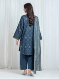 Edenrobe Allure Teal Printed Khaddar 3-Piece Suit | EWU6A3-37061-3P