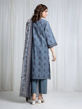 Edenrobe Allure Grey Printed Khaddar 3-Piece Suit | EWU6A3-37063-3P