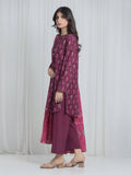 Edenrobe Allure Magenta Printed Khaddar 3-Piece Suit | EWU6A3-37064-3P