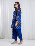 Edenrobe Allure Blue Printed Khaddar 3-Piece Suit | EWU6A3-37070-3P