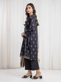 Edenrobe Allure Black Printed Khaddar 3-Piece Suit | EWU6A3-37074-3P