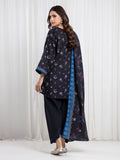 Edenrobe Allure Black Printed Khaddar 3-Piece Suit | EWU6A3-37076-3P