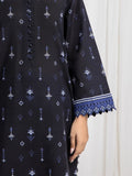 Edenrobe Allure Black Printed Khaddar 3-Piece Suit | EWU6A3-37081-3P