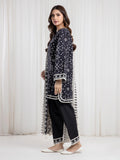 Edenrobe Allure Black Printed Khaddar 3-Piece Suit | EWU6A3-37085-3P