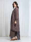 Edenrobe Allure Brown Printed Khaddar 3-Piece Suit | EWU6A3-37094-3P