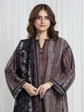 Edenrobe Allure Brown Printed Khaddar 3-Piece Suit | EWU6A3-37095-3P