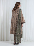 Edenrobe Allure Fawn Printed Khaddar 3-Piece Suit | EWU6A3-37101-3P