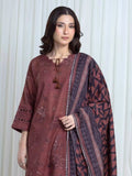 Edenrobe Allure Rose Printed Khaddar 3-Piece Suit | EWU6A3-37115-3P
