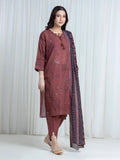 Edenrobe Allure Rose Printed Khaddar 3-Piece Suit | EWU6A3-37115-3P