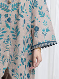 Edenrobe Allure Beige Printed Khaddar 3-Piece Suit | EWU6A3-37122-3P