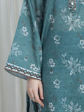Edenrobe Allure Green Printed Khaddar 3-Piece Suit | EWU6A3-37136-3P