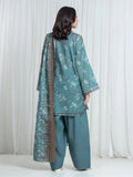 Edenrobe Allure Green Printed Khaddar 3-Piece Suit | EWU6A3-37136-3P