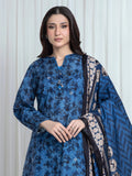 Edenrobe Allure Blue Printed Khaddar 3-Piece Suit | EWU6A3-37143-3P