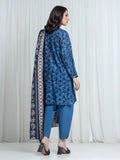 Edenrobe Allure Blue Printed Khaddar 3-Piece Suit | EWU6A3-37143-3P