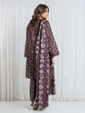 Edenrobe Allure Brown Printed Khaddar 3-Piece Suit | EWU6A3-37144-3P