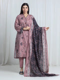 Edenrobe Allure Rose Printed Khaddar 3-Piece Suit | EWU6A3-37162-3P