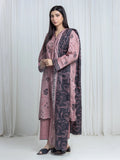 Edenrobe Allure Rose Printed Khaddar 3-Piece Suit | EWU6A3-37162-3P