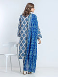 Edenrobe Allure Ash Grey Printed Khaddar 3-Piece Suit | EWU6A3-37177-3P