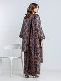 Edenrobe Allure Sage Printed Khaddar 3-Piece Suit | EWU6A3-37178-3P