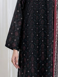 Edenrobe Allure Black Printed Khaddar 3-Piece Suit | EWU6A3-37179-3P