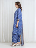 Edenrobe Allure Blue Printed Khaddar 3-Piece Suit | EWU6A3-37180-3P