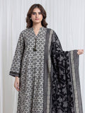 Edenrobe Allure Beige Printed Khaddar 3-Piece Suit | EWU6A3-37184-3P