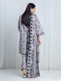 Edenrobe Allure Grey Printed Khaddar 3-Piece Suit | EWU6A3-37209-3P