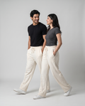 Imported Terry Trousers — Off-White Ecru