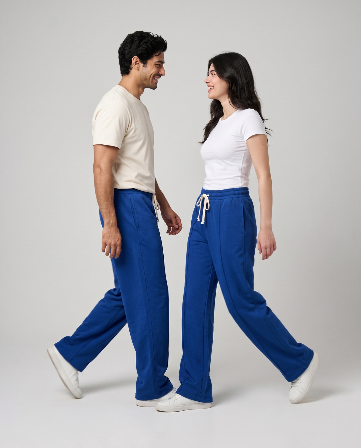 Imported Terry Trousers — Cobalt Blue