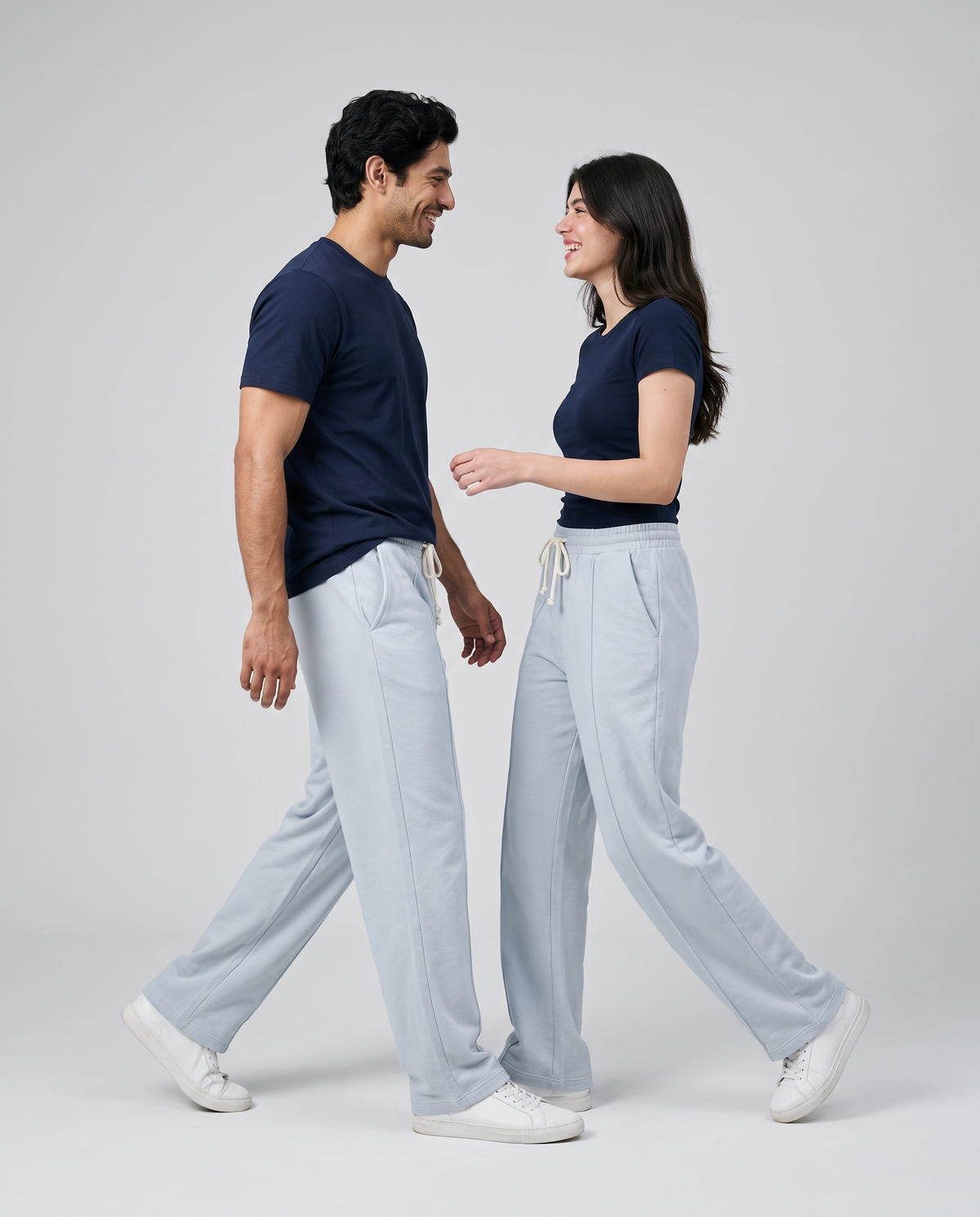 Imported Terry Trousers — Ice Grey