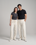 Imported Terry Trousers — Off-White Ecru