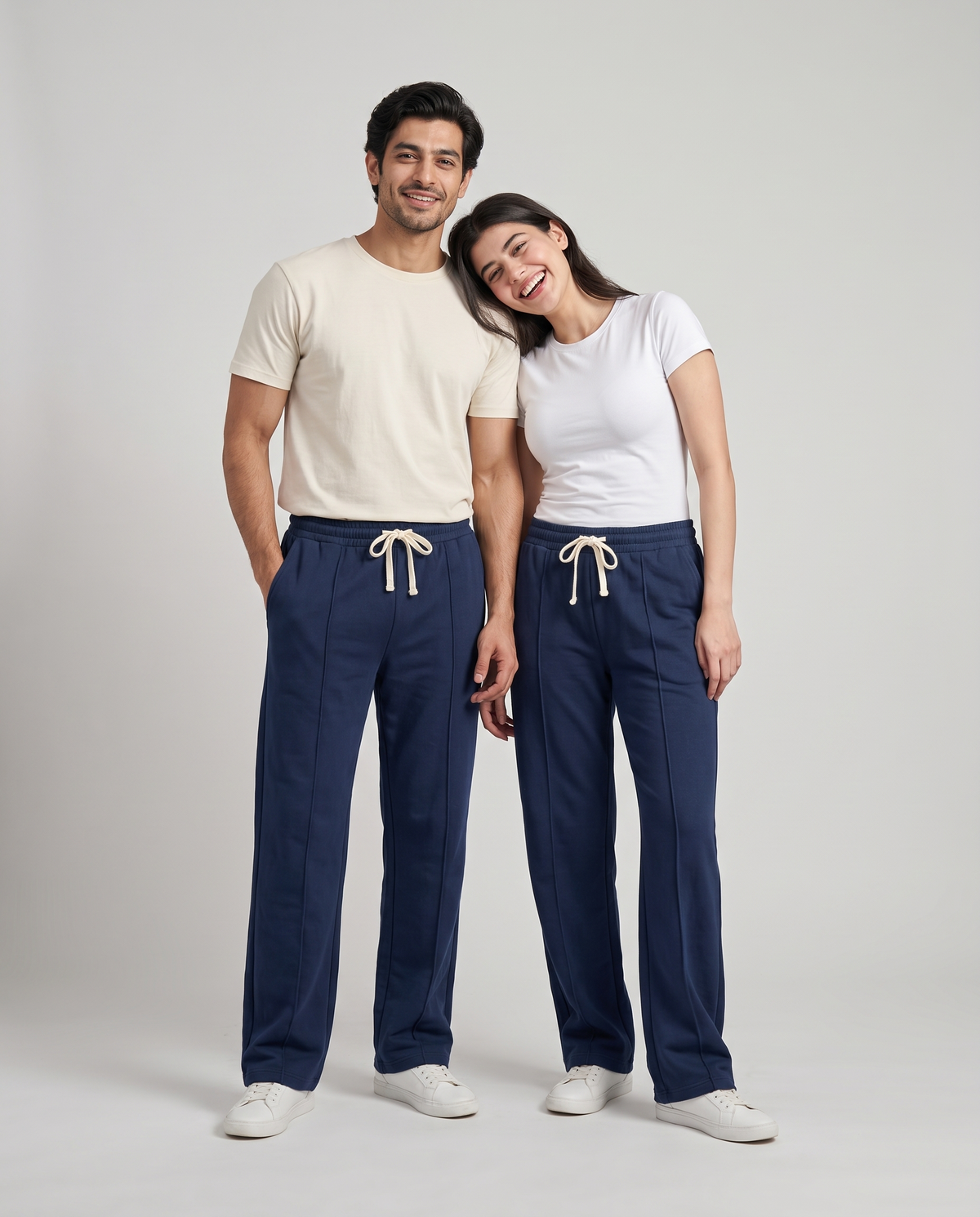 Imported Terry Trousers — Navy
