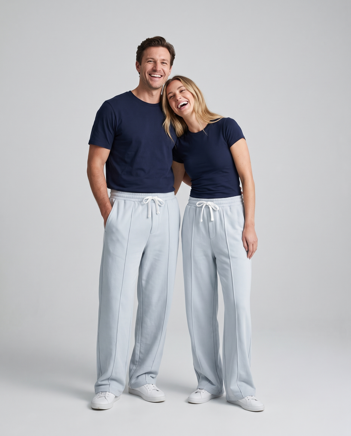 Imported Terry Trousers — Ice Grey