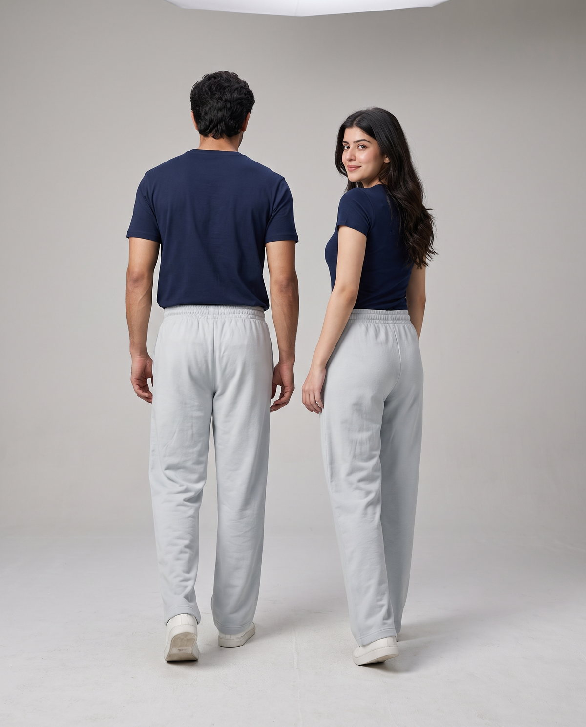 Imported Terry Trousers — Ice Grey