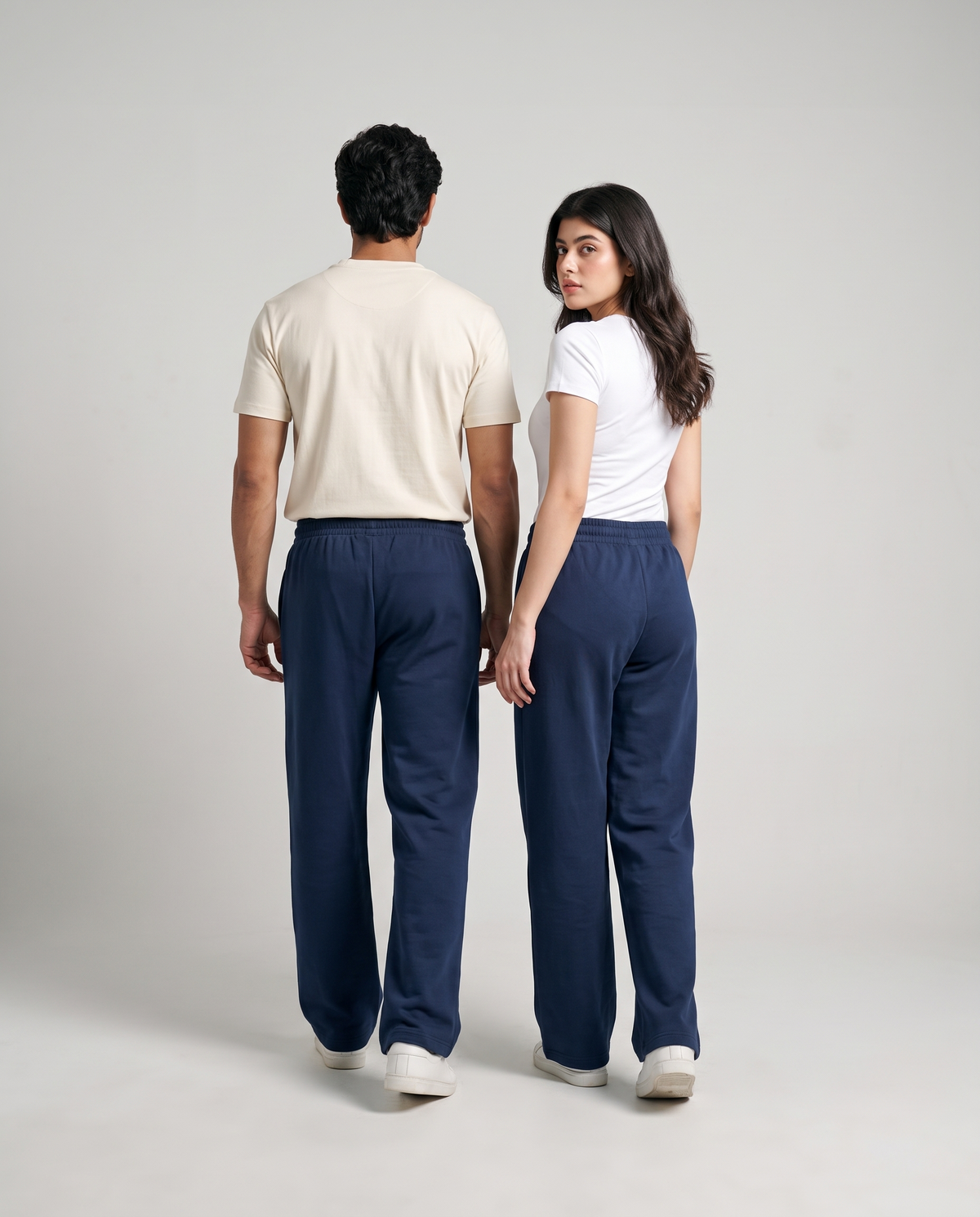 Imported Terry Trousers — Navy