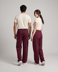 Imported Terry Trousers — Burgundy