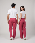 Imported Terry Trousers — Heather Raspberry