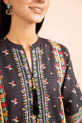 Nishat Linen Unstitched 3-Piece — Black Floral | 42404933