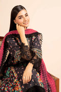Nishat Linen Unstitched 3-Piece — Black Floral | 42404933