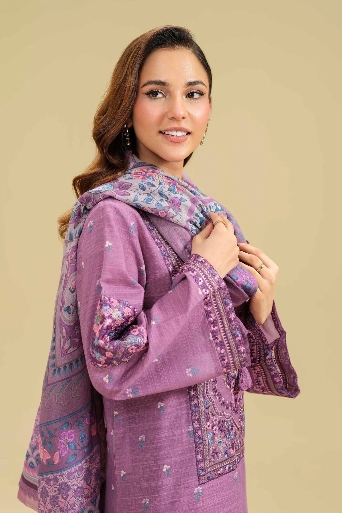 Nishat Linen Unstitched 3-Piece — Lilac | 42405047