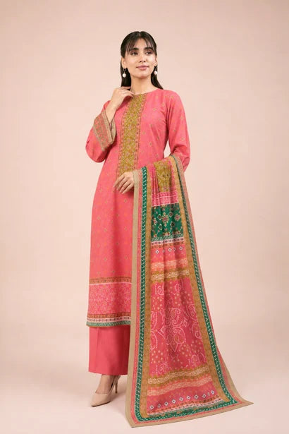 Nishat Linen Unstitched 3-Piece — Coral | 42503135